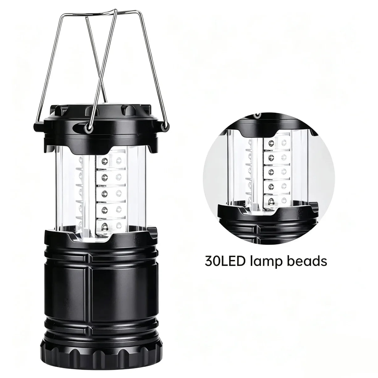 kamperska led lampa sa 30 dioda otvorena