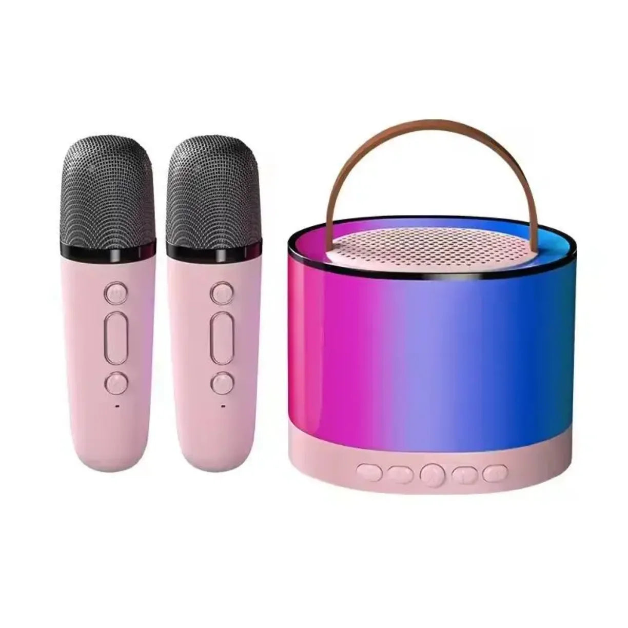 Karaoke bluetooth zvucnik sa dva bezicna mikrofona i RGB osvetljenjem