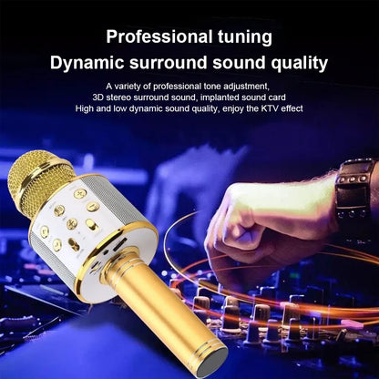 karaoke mikrofon sa efektima zvuka u dj okruzenju