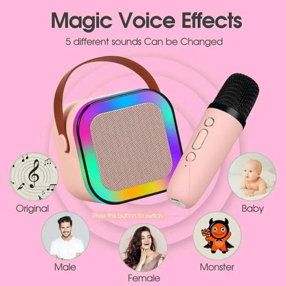 Karaoke Bluetooth zvucnik sa mikrofonom – LED RGB svetlo