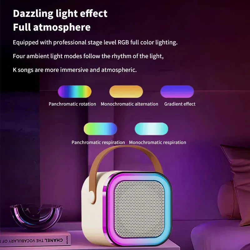 Karaoke Bluetooth zvucnik sa mikrofonom – LED RGB svetlo