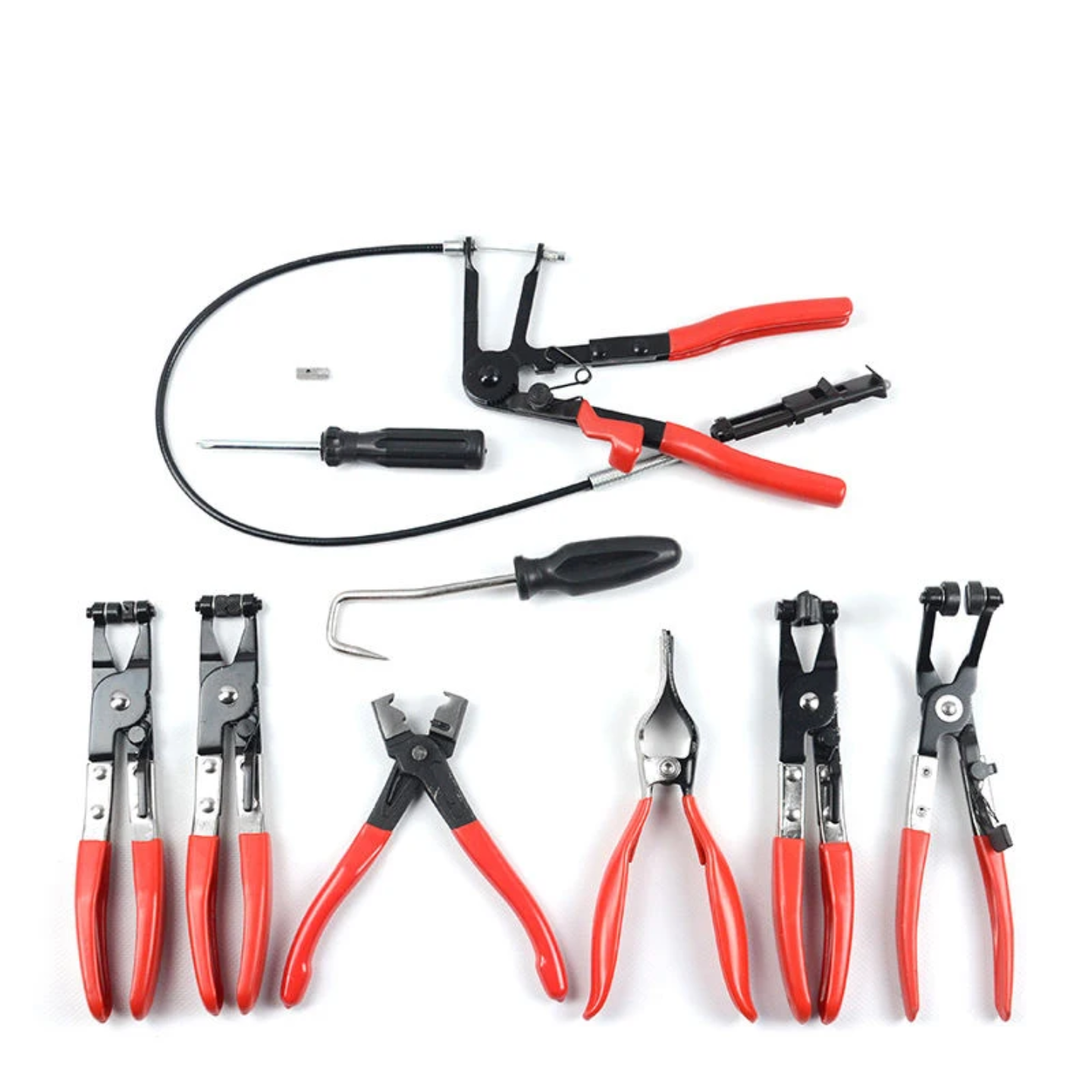 Klesta za selne sa fleksibilnom sajlom i razlicitim celjustima za rad na automobilima