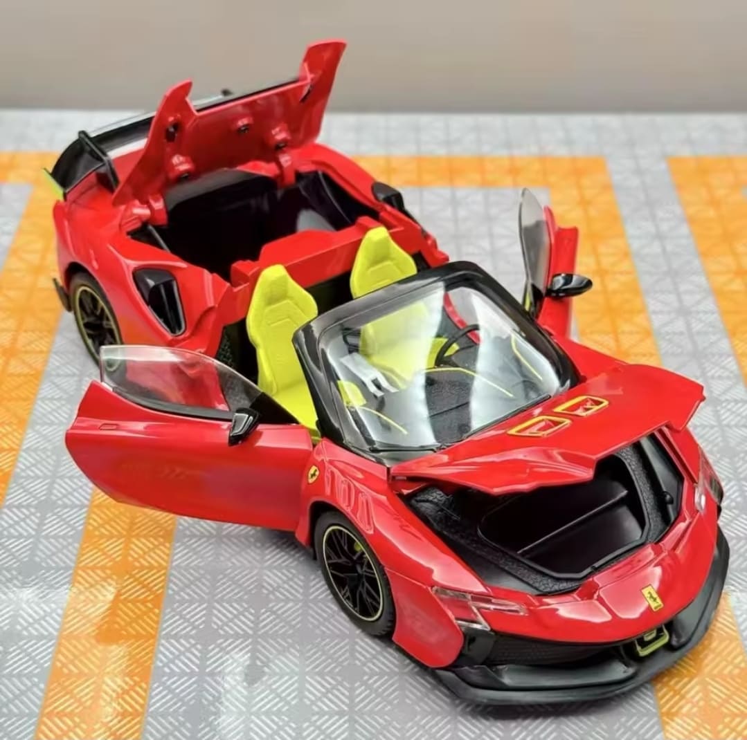 kolekcionarski sportski auto 1 24 crveni model sa otvaranjem vrata detaljnim dizajnom i realnim izgledom