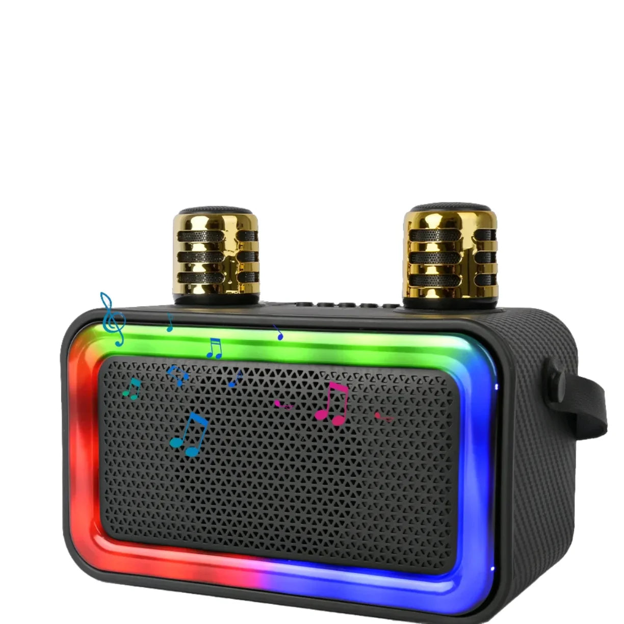 Kompaktan bluetooth zvucnik sa RGB okvirom i muzickim notama