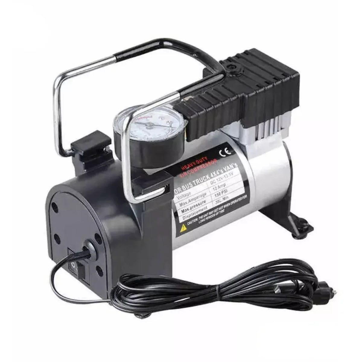 Kompaktni auto kompresor za gume 12V sa ruckom