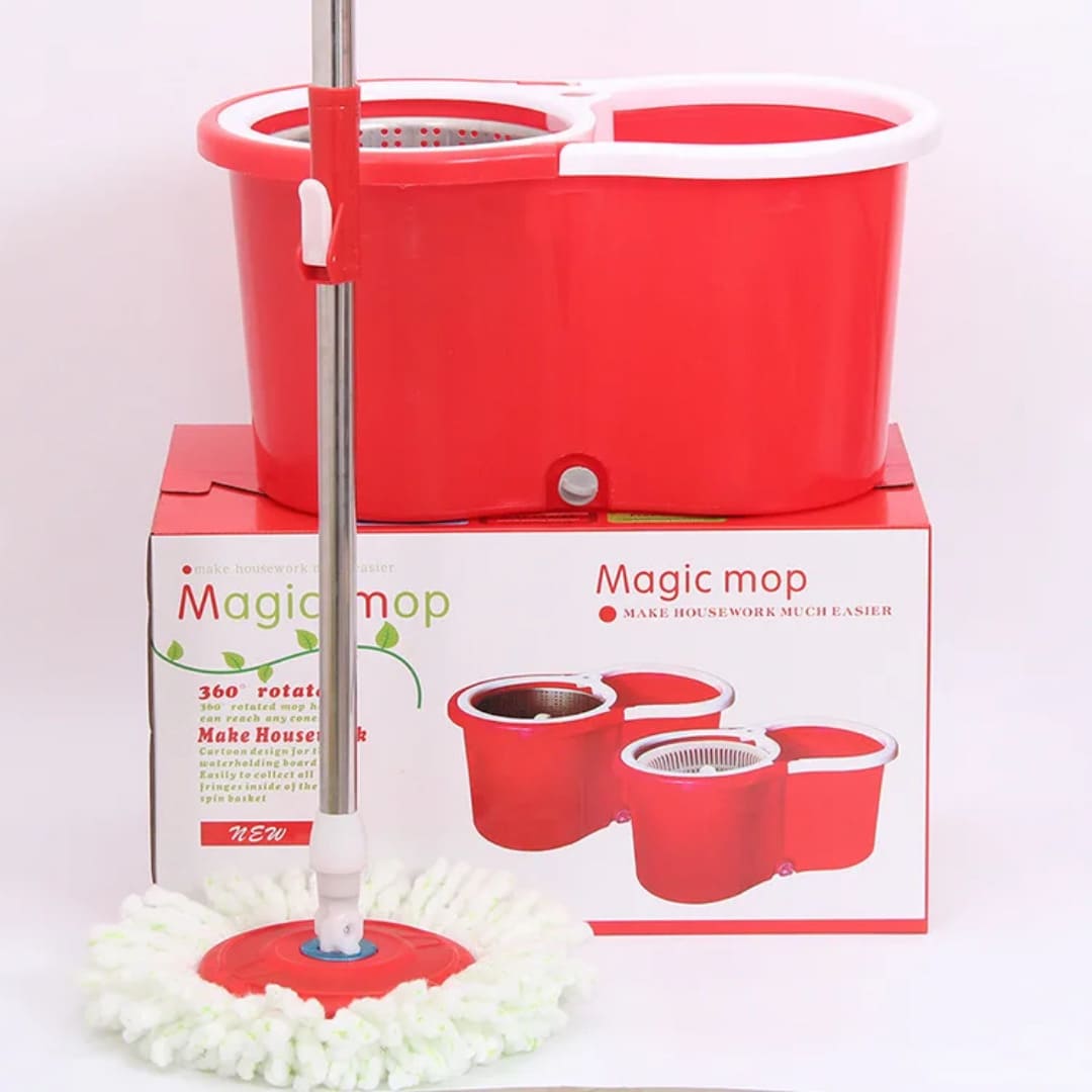 Komplet za ciscenje podova sadrzi kantu sa metalnim cedilom i podesivu drsku mopa za vrhunsku higijenu doma