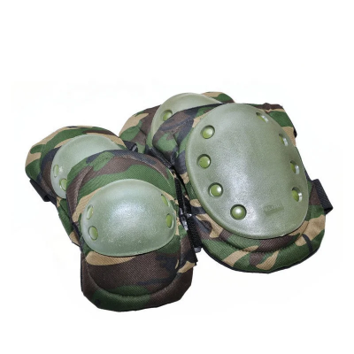 Set stitnika za kolena i laktove u vojnickom dezenu sa tvrdom zastitnom povrsinom za paintball i biciklizam