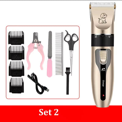 Kompletan pribor za sisanje pasa i macaka. Masinica, makaze, cesljevi, cetka. Sve za negu kucnih ljubimaca.