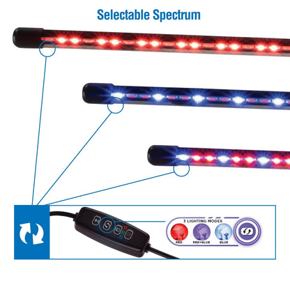 Kontrolni prekidac za podesavanje spektra svetlosti i tajmera na lampi za biljke
