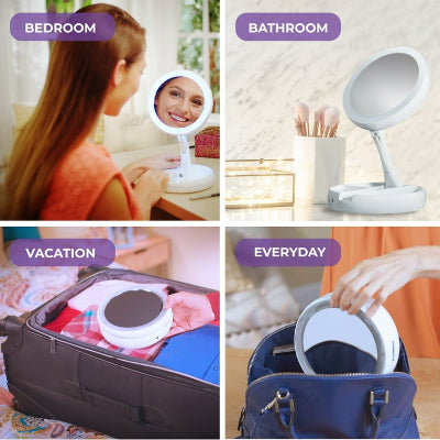 my fold away ogledalo upotreba spavaca soba kupatilo putovanja svakodnevno sminkanje