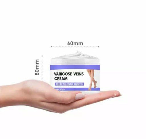 Velicina kreme za vene od 30 g prikazana na dlanu