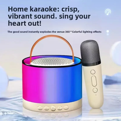 Kucni karaoke bluetooth zvucnik sa mikrofonom i RGB svetlom