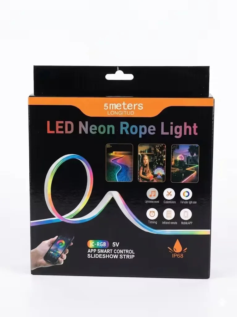 kutija ic rgb led neon rope light 5m sa app smart kontrolom