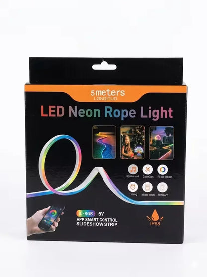 kutija ic rgb led neon rope light 5m sa app smart kontrolom