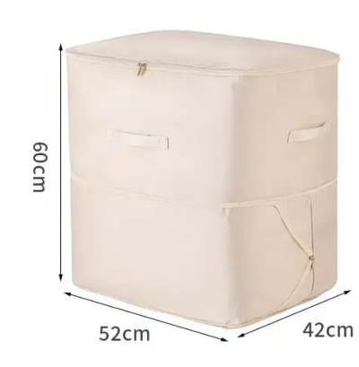 Dimenzije kutije za odlaganje odece i posteljine. Praktican organizer velikog kapaciteta 60x52x42 cm za ormar.