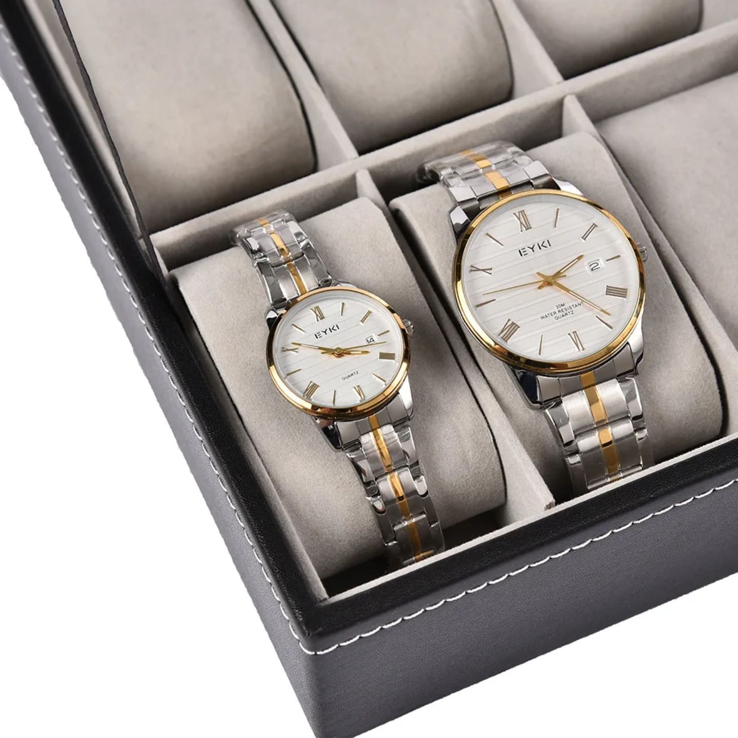 Detalj jastučića u kutiji za satove, mekana unutrašnjost za zaštitu ručnih satova