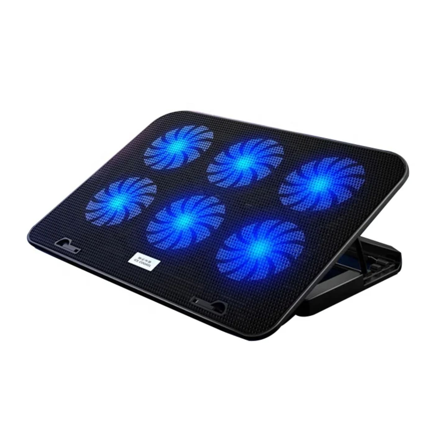 Laptop cooler sa 6 ventilatora i plavim LED svetlom