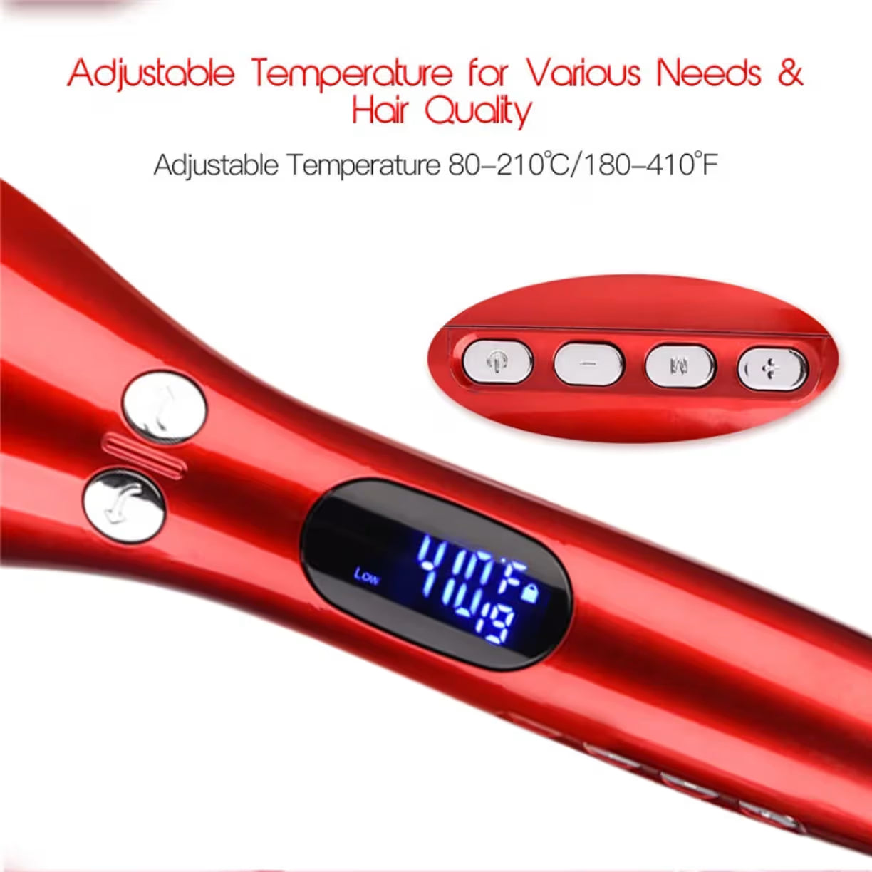 Prikaz LCD ekrana sa podešavanjem radne temperature i kontrolnih tastera
