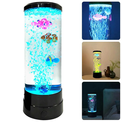 Detaljan prikaz LED lampe sa ribama i efektom vode