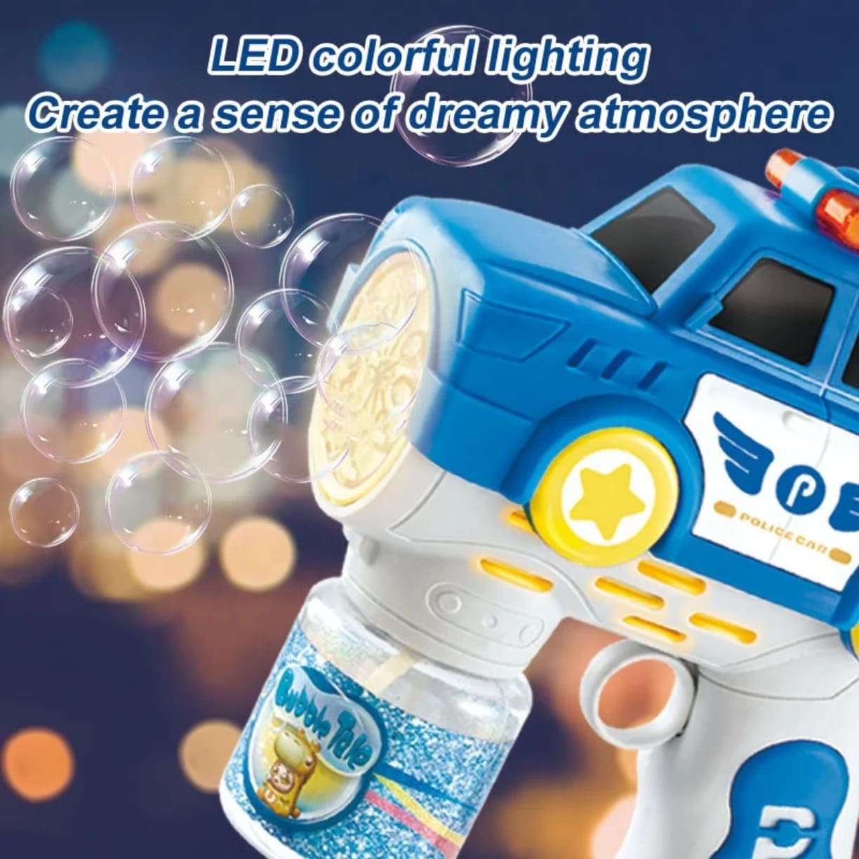 LED policijski bubble gun za decu