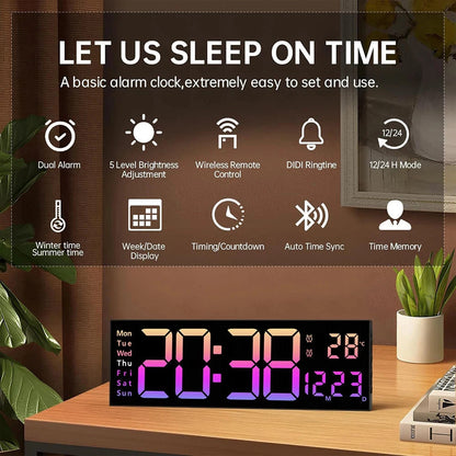 LED digitalni sat sa prikazom temperature datuma i tajmera