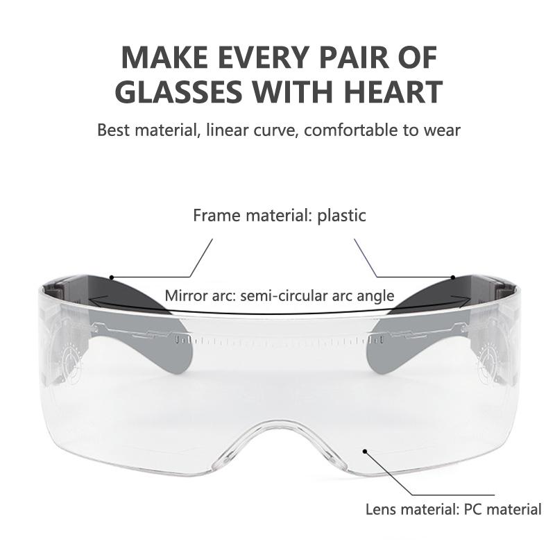 LED svetlece futuristicke naocare sa prozirnim socivom