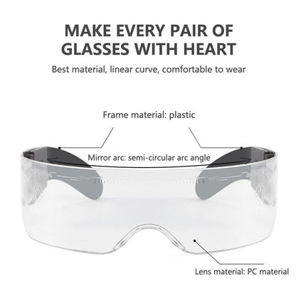 LED svetlece futuristicke naocare sa prozirnim socivom