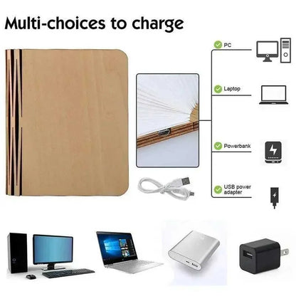 led lampa knjiga usb punjenje prenosiva dekorativna lampa
