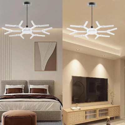Led luster sa modernim dizajnom podesiv za spavacu i dnevnu sobu u toplom i hladnom tonu svetlosti