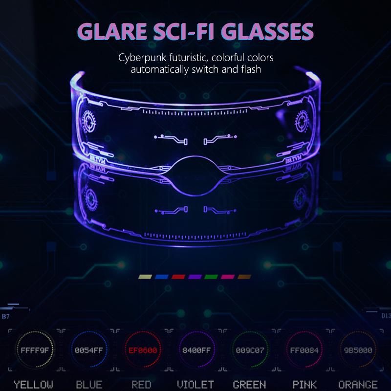 Cyberpunk LED naocare sa neon efektima