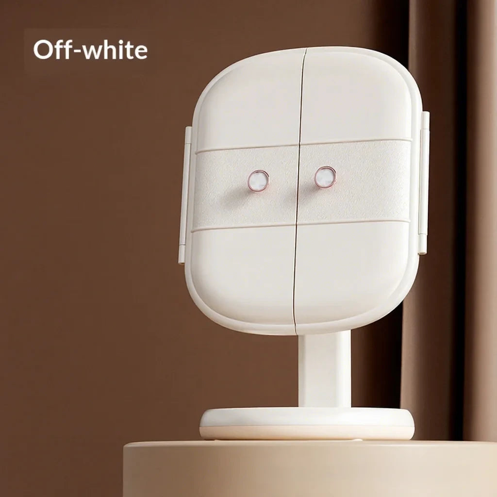 Zatvoreno LED ogledalo za sminkanje u off white nijansi