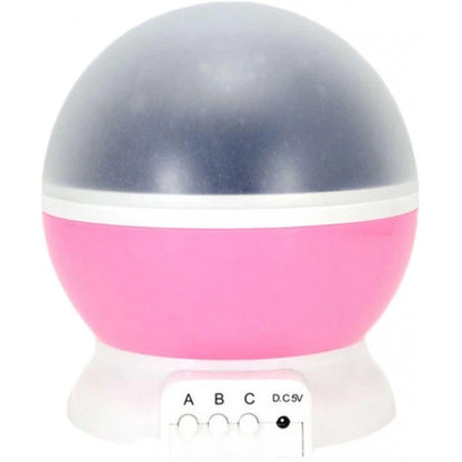 led projektor zvezdano nebo roze nocna lampa sa kupolom za ambijentalno osvetljenje spavace sobe ili decije sobe