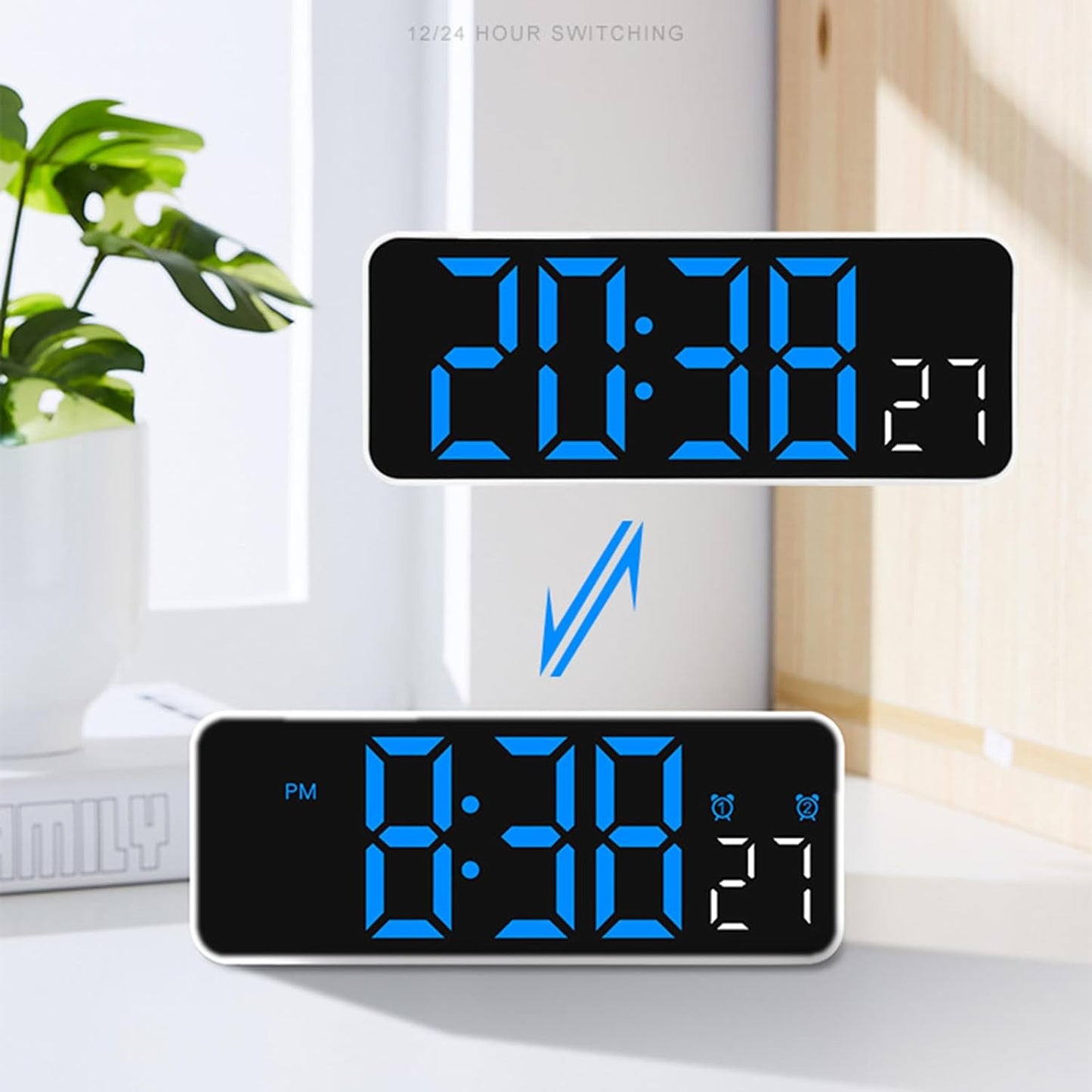 LED digitalni sat sa opcijom 12 i 24 sata prikaza vremena