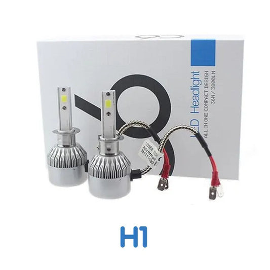  LED sijalice H1 za farove automobila. Set sijalica za osvetljenje, jaca svetlost, manja potrosnja, laksa instalacija.