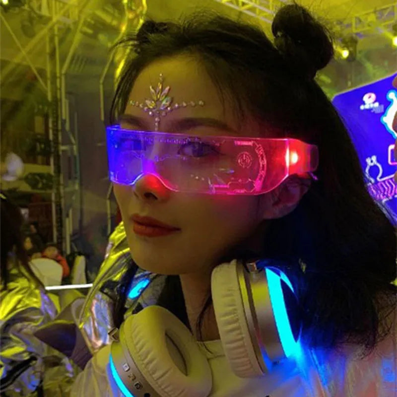 LED svetlece naocare za zurke futuristicki vizir model koji se koristi na festivalima i nocnim dogadjajima