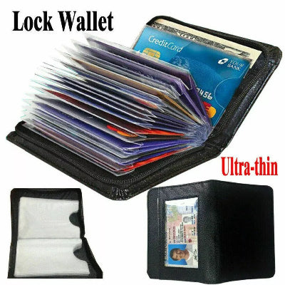 Lock Wallet detaljan prikaz. Ultra tanak dizajn, RFID zastita za kartice i licna dokumenta. Bezbedan za svakodnevnu upotrebu.