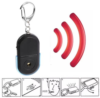 prikaz principa rada lokatora kljuceva privezak reaguje na zvuk zvizduk ili pljesak