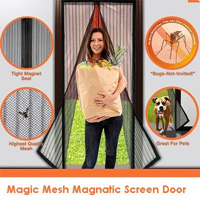Komarnik sa magnetima koji se automatski zatvara, propustajuci decu i kucne ljubimce. Magic Mesh mreza idealna za svaki dom, efikasna zastita.