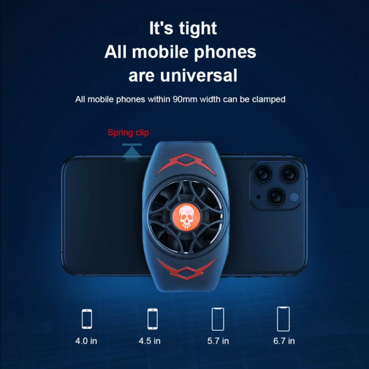 Magnetni hladnjak za telefon sa oprugastim klipom i dimenzijama kompatibilnosti