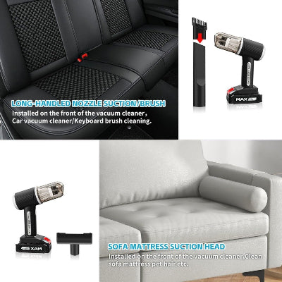 Mahle JB-16 usisivac cisti naslon sofe i sediste u autu. Svestrani usisivac za kucu i automobil sa dodatnim nastavcima.
