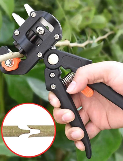 Precizan rez grane pomocu makaza za kalemljenje biljaka