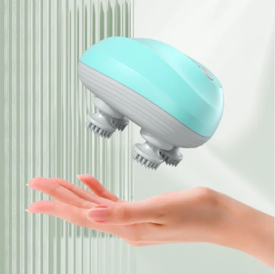 Elektricni masazer za glavu i skalp, vodootporan, stimulise opustanje i smanjuje umor, mint zelena boja