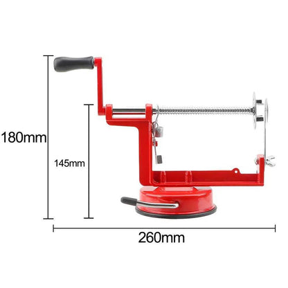 Tehnicki crtez sa dimenzijama masine za krompir: duzina 260mm, visina 145mm i ukupna visina 180mm.