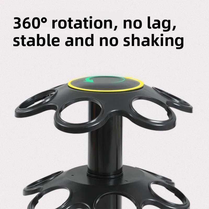 Prazan rotirajuci nosac za posude sa oznakom rotacije 360 stepeni