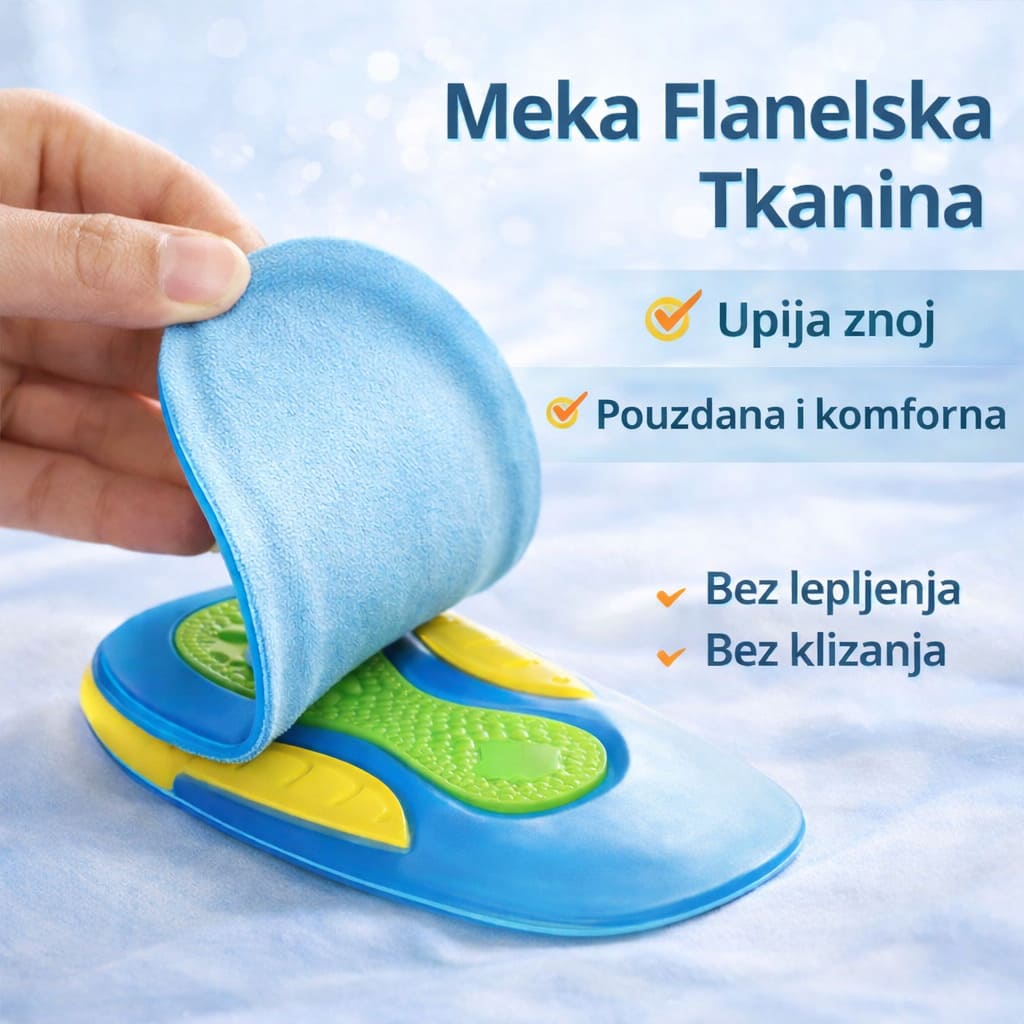 mekani silikonski ulosci za petu flanelska tkanina upija znoj bez klizanja