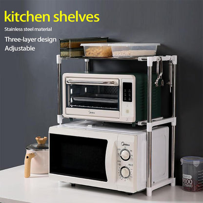 Metalna kuhinjska polica sa dva nivoa za odlaganje aparata i posudja