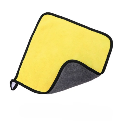 Zuta mikrofiber krpa za poliranje i susenje automobila za visok sjaj bez tragova i ogrebotina