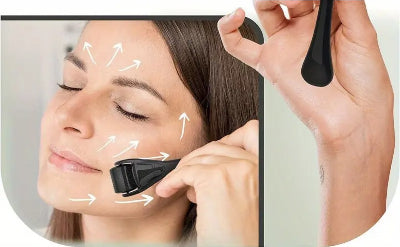 Primena mikroiglicnog valjka na licu. Detaljan prikaz pravilne upotrebe za optimalne rezultate.