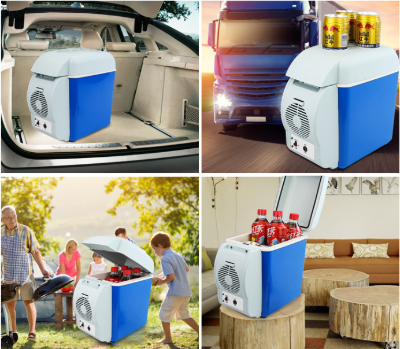 Mini frizider za auto, razlicite primene. Pogodan za putovanja, izlete i piknike.