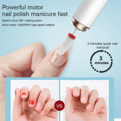 Infografika mini turpije za nokte sa motorom 15000RPM i brzim skidanjem laka